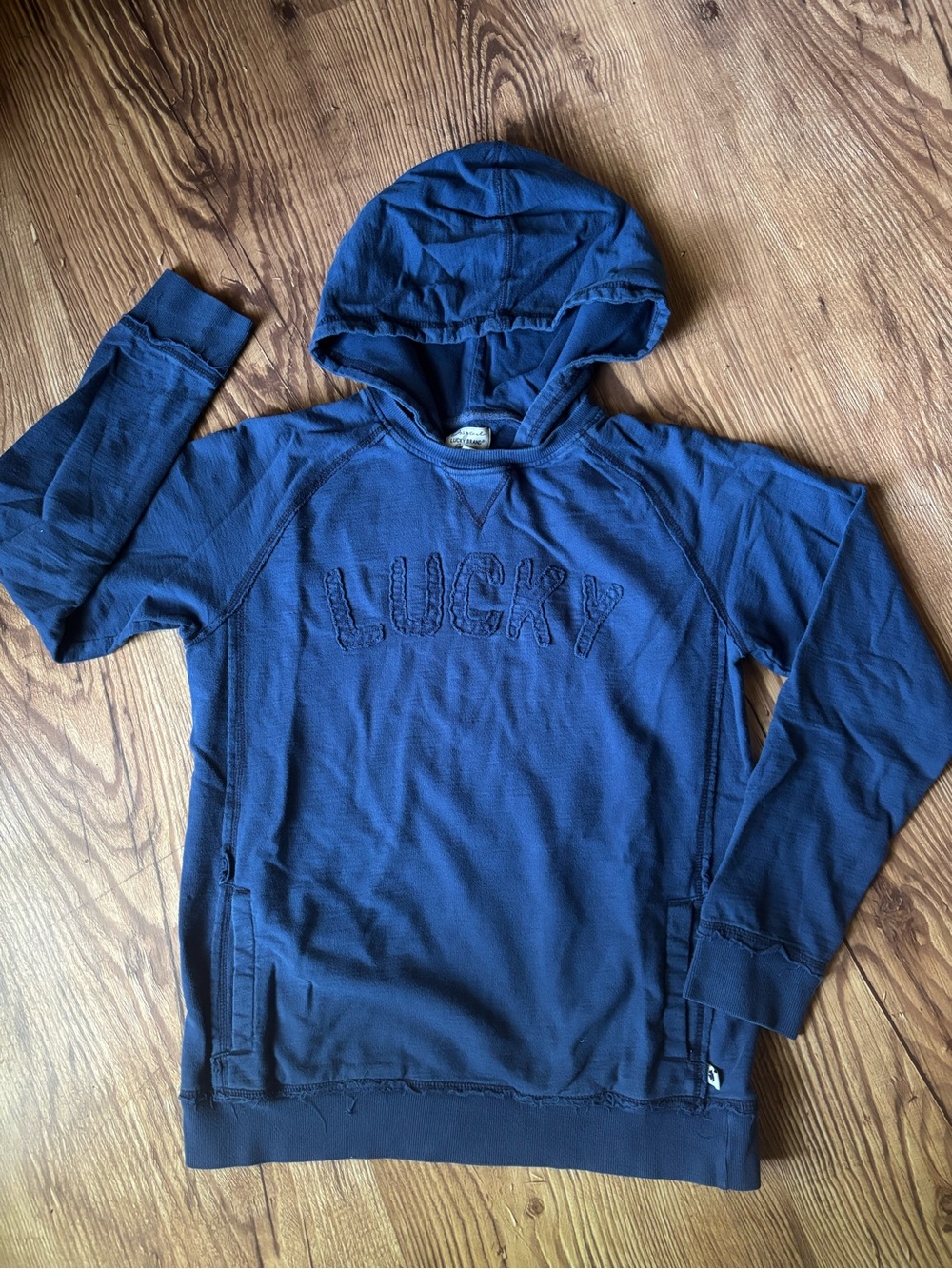 Lucky Brand Blue Hoodie Sweatshirt